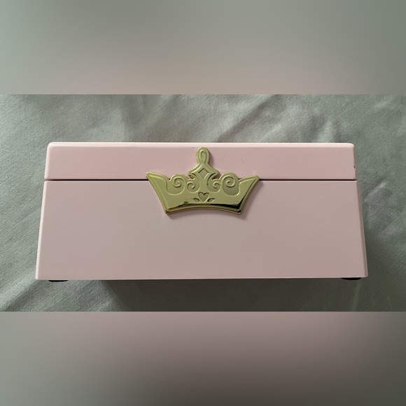 Kids Disney Princess Gold Icon Pink Lacquer Wood Jewelry Box Jewelry Organizer - Picture 9 of 15